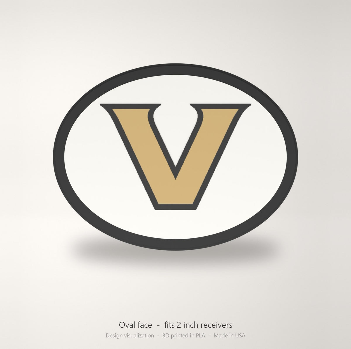 Vanderbilt Commodores Oval Trailer Hitch Cover 2 Inch Receiver