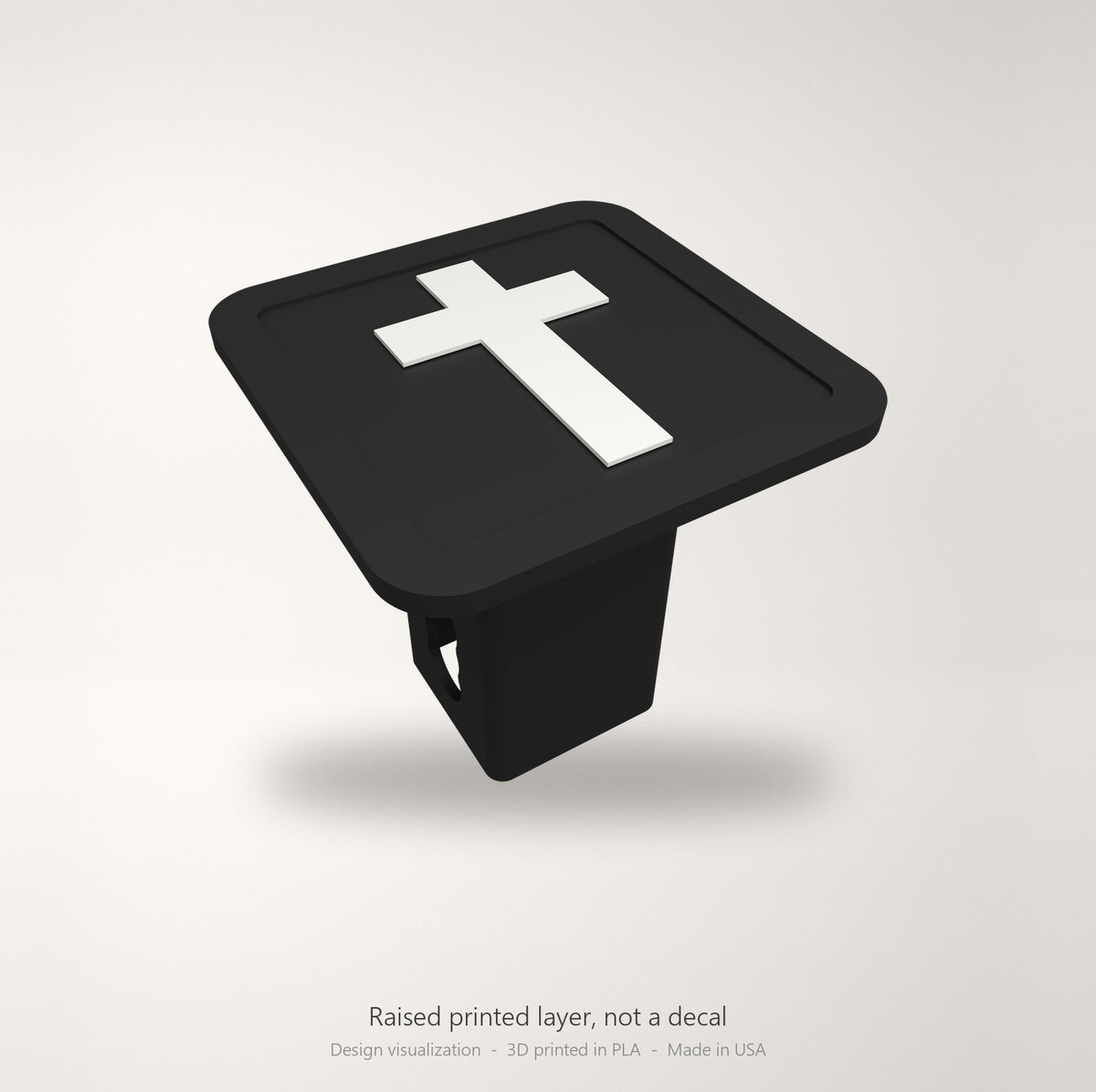 Christian Cross Jesus Hitch Cover 2 Inch Receiver Black White Truck SUV Tow