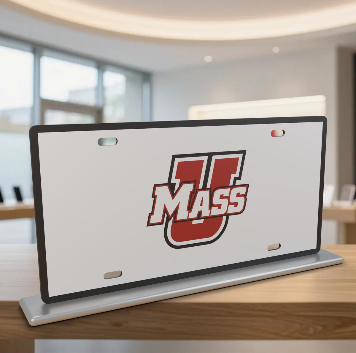 Massachusetts Minutemen UMass License Plate Car Tag 12x6 Front