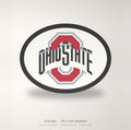 Ohio State Buckeyes Oval Trailer Hitch Cover 2 Inch Receiver