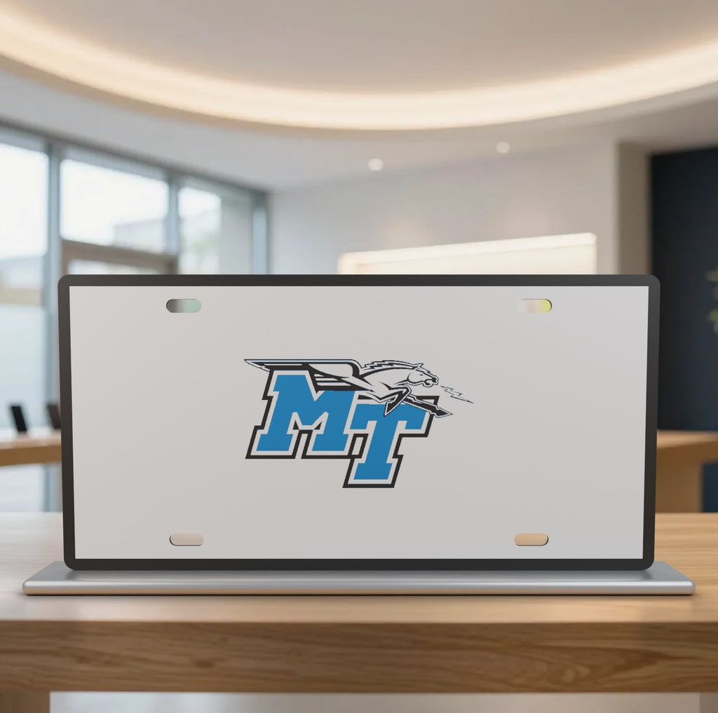 Middle Tennessee Blue Raiders MTSU License Plate Car Tag 12x6 Front