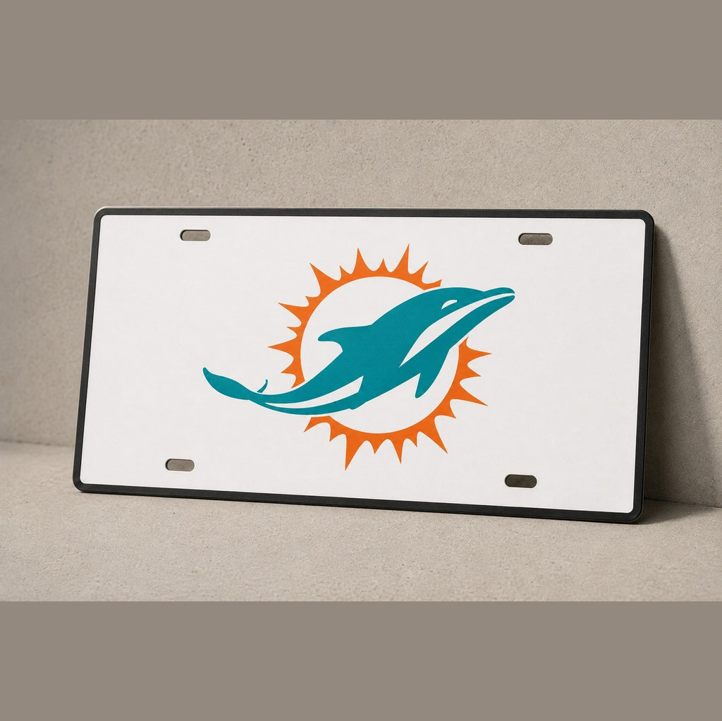 Miami Dolphins Football License Plate Car Tag 12x6 Front Novelty Vanity