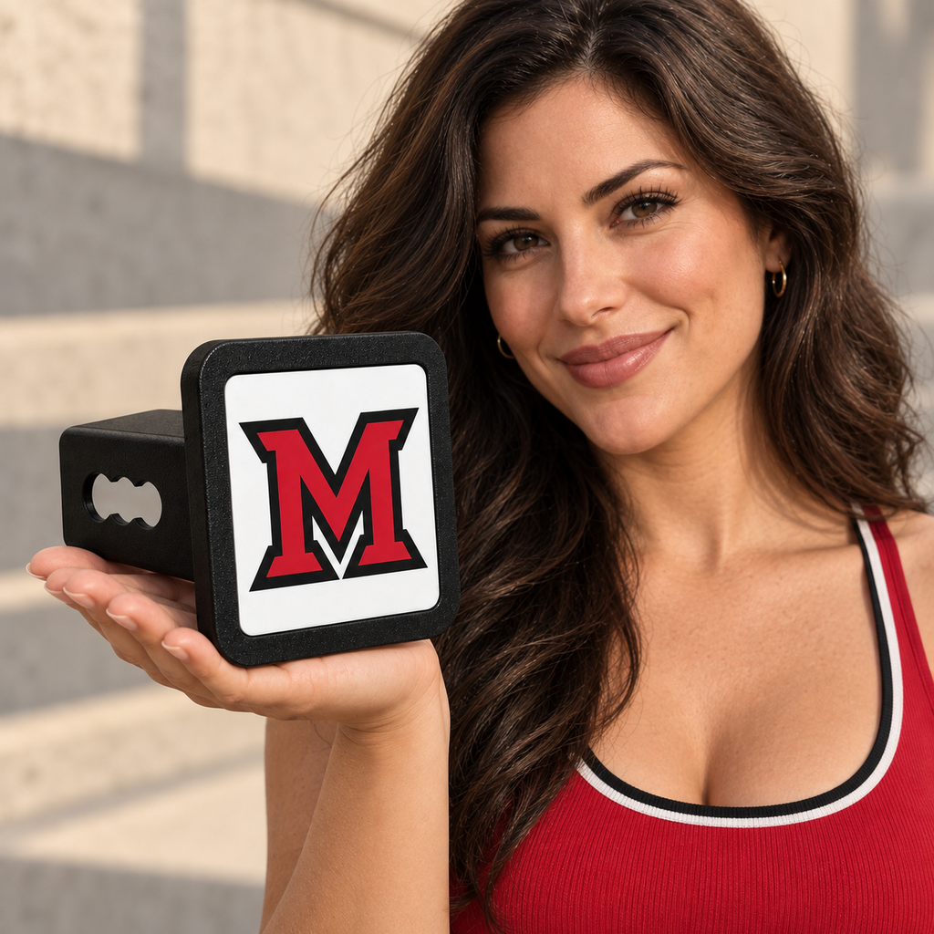 Miami (OH) RedHawks Trailer Hitch Cover 2 Inch Receiver