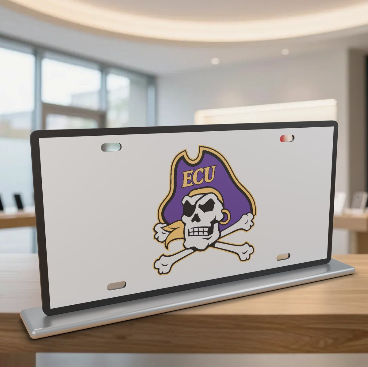 East Carolina Pirates ECU License Plate Car Tag 12x6 Front