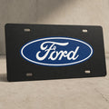 Ford Black Face License Plate Car Tag 12x6 Slotted Front Novelty Vanity