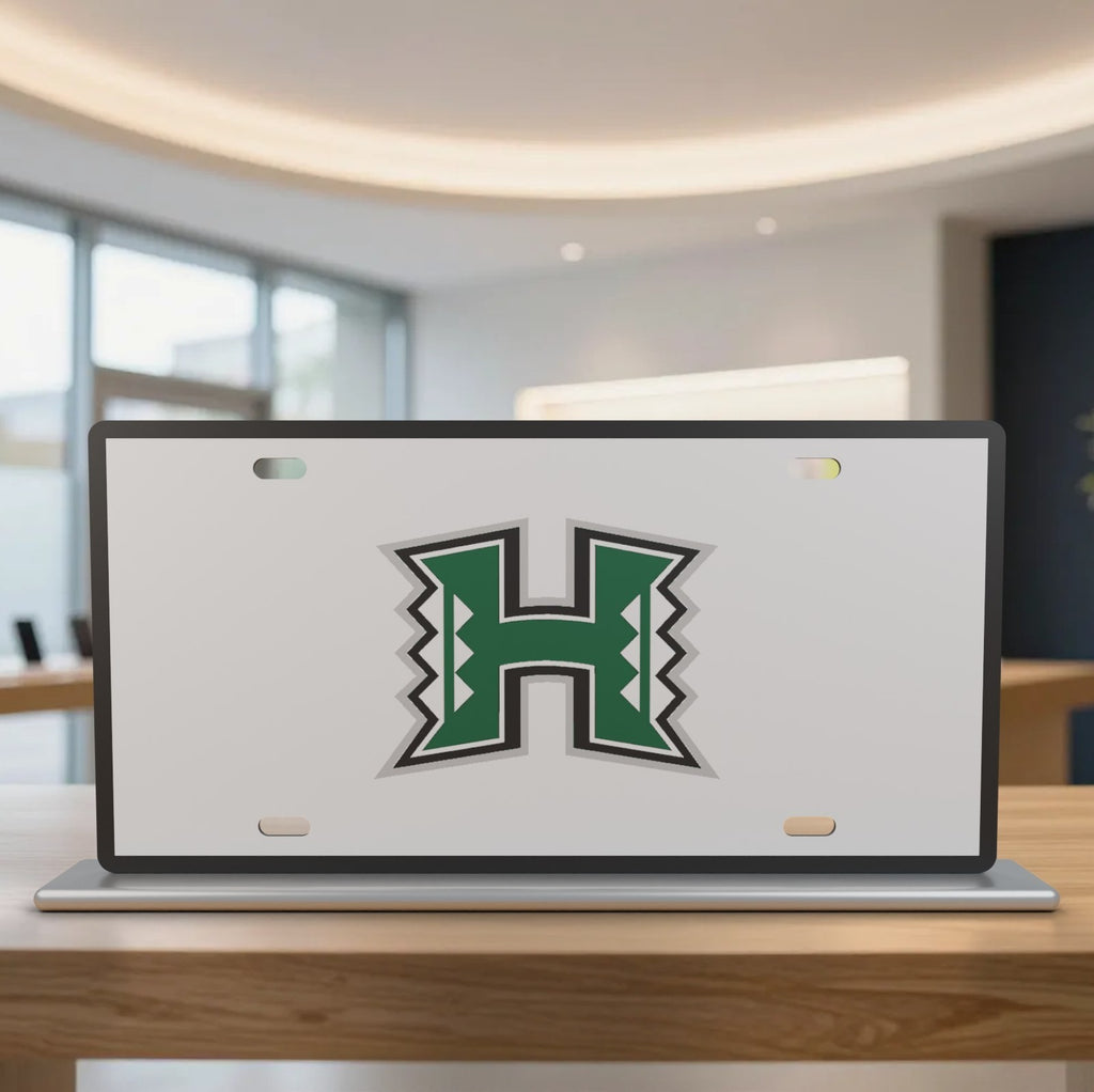 Hawai'i Rainbow Warriors College Football License Plate Car Tag 12x6 Front