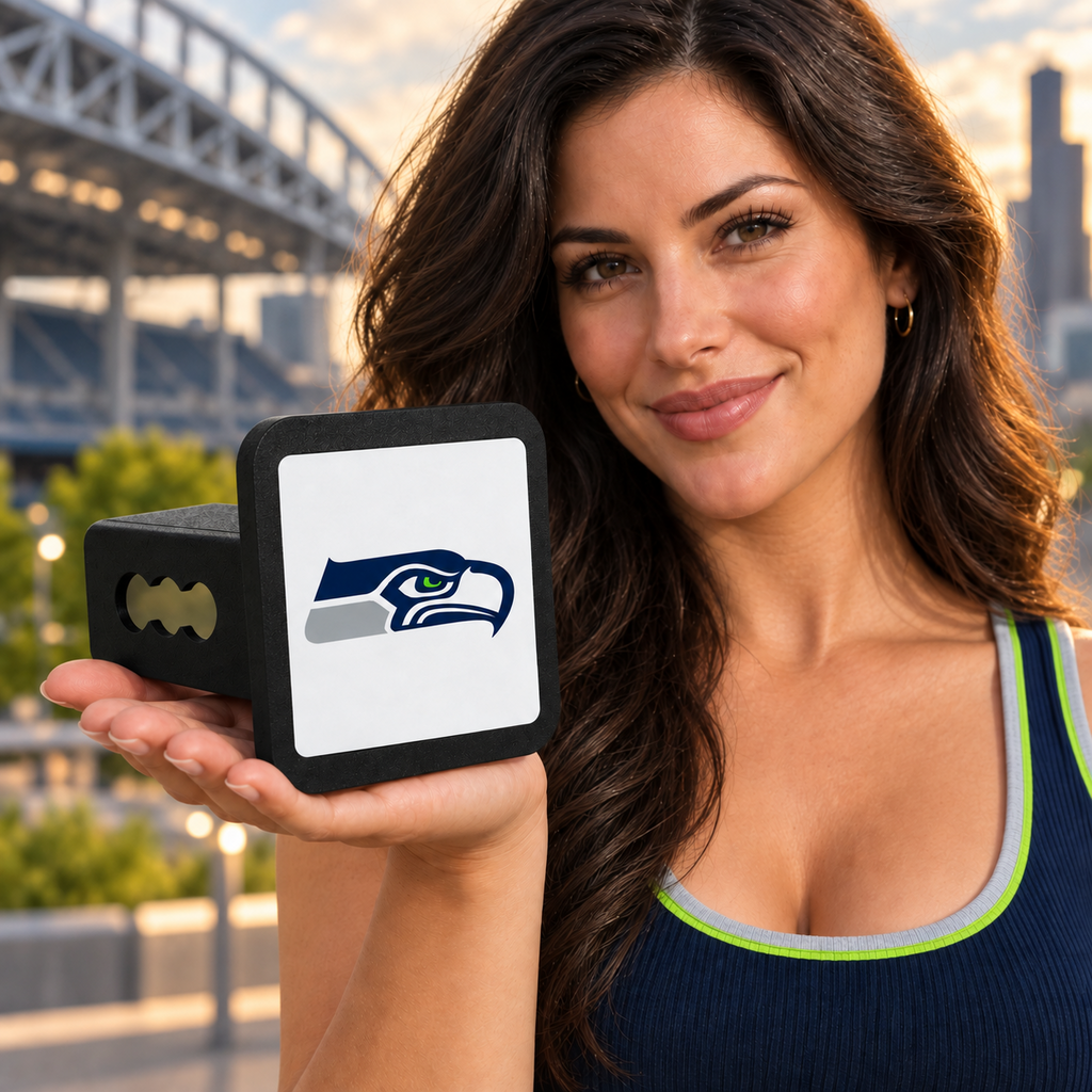 Seattle Seahawks NFL Trailer Hitch Cover 2 Inch Receiver
