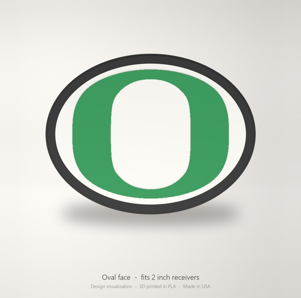 Oregon Ducks Oval Trailer Hitch Cover 2 Inch Receiver Round
