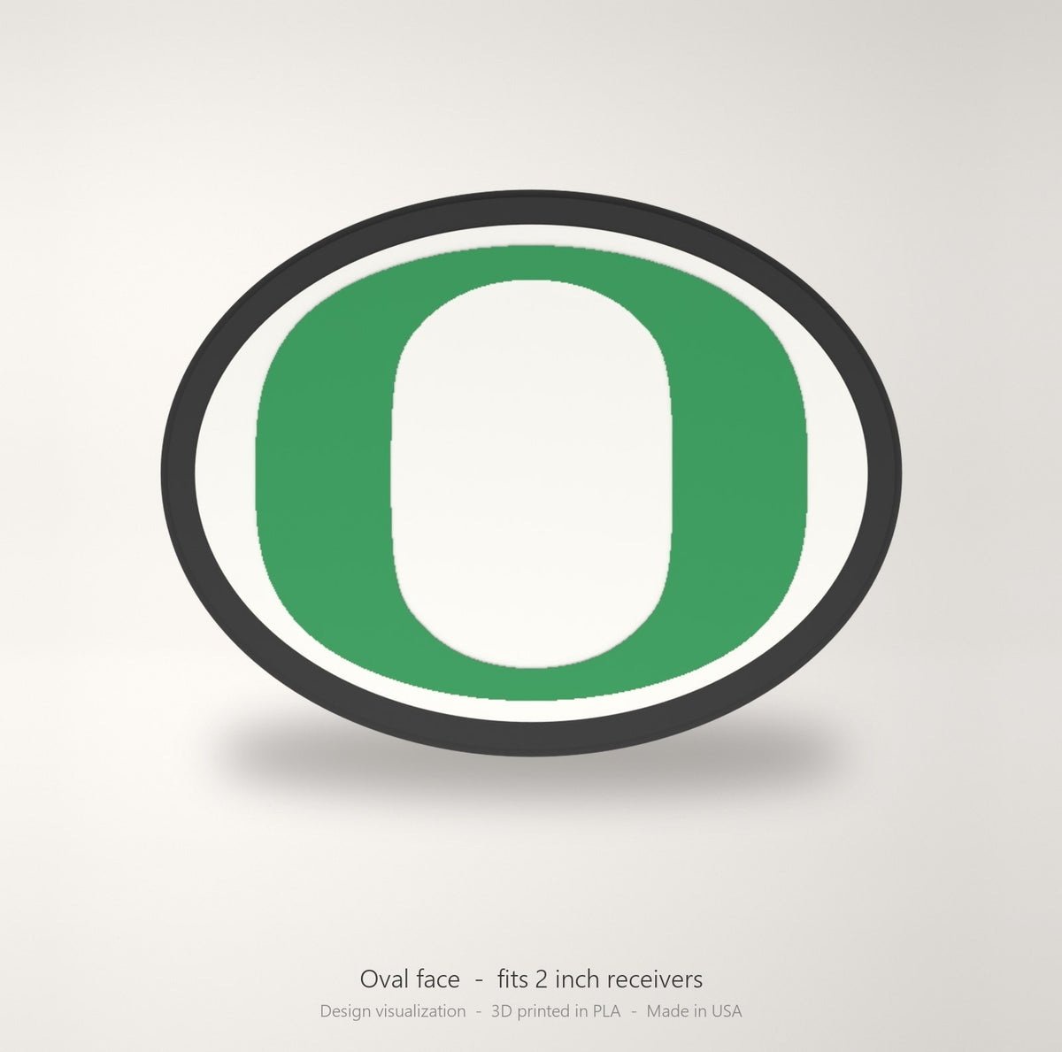 Oregon Ducks Oval Trailer Hitch Cover 2 Inch Receiver Round