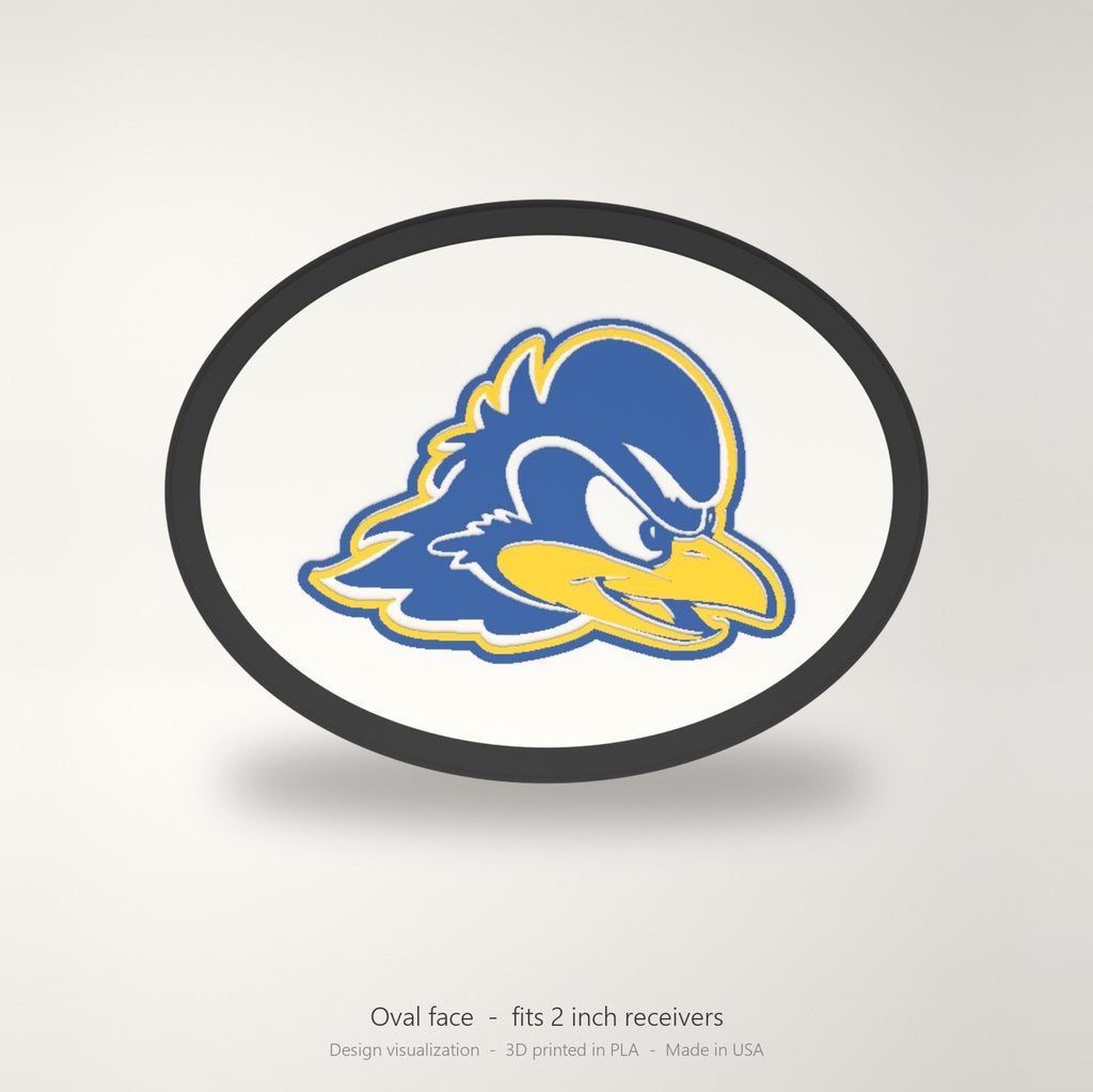 Delaware Blue Hens Oval Trailer Hitch Cover 2 Inch Receiver