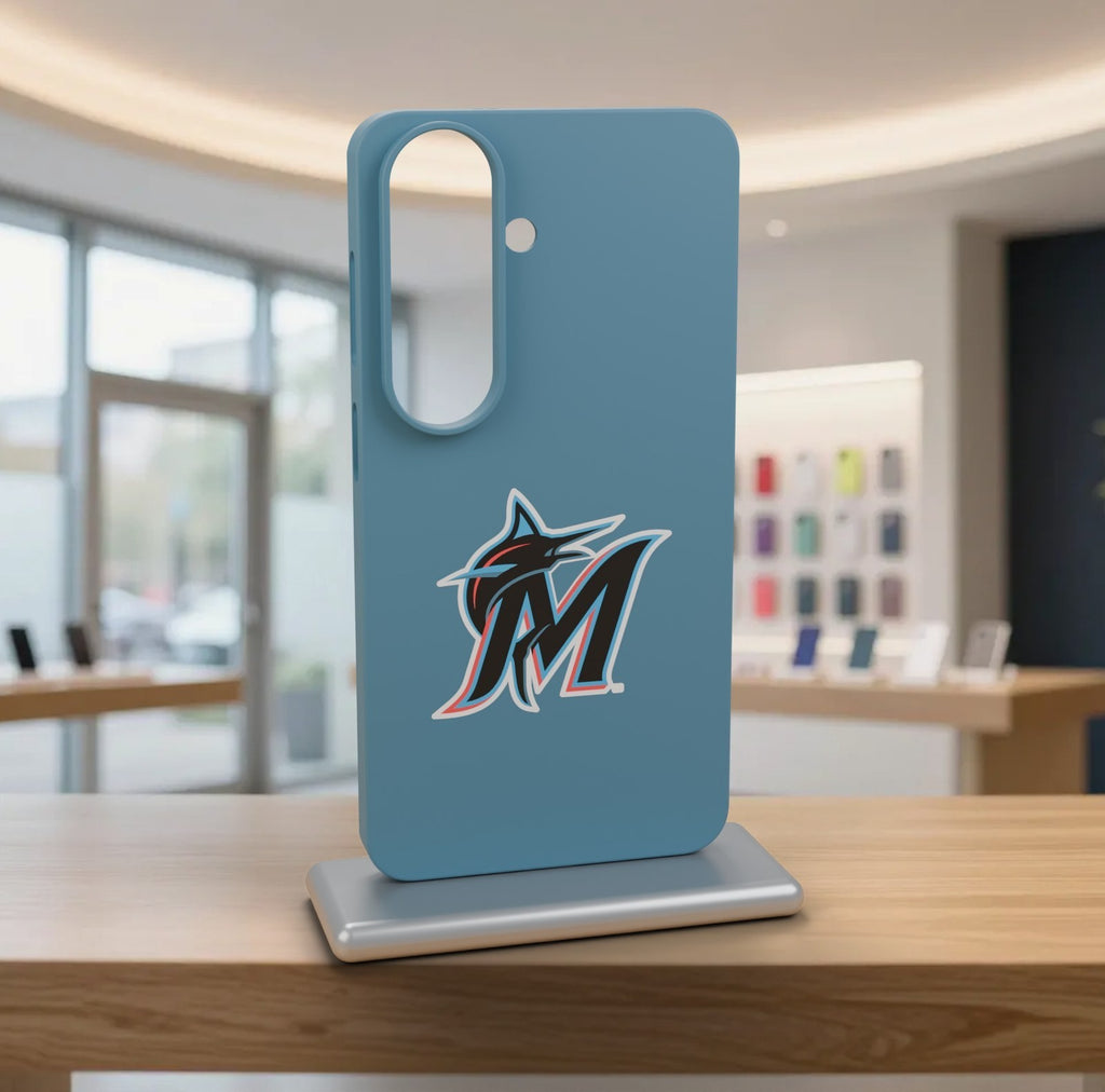 Miami Marlins Phone Case for iPhone 17 Pro Max Samsung Galaxy S26 Cover Slim
