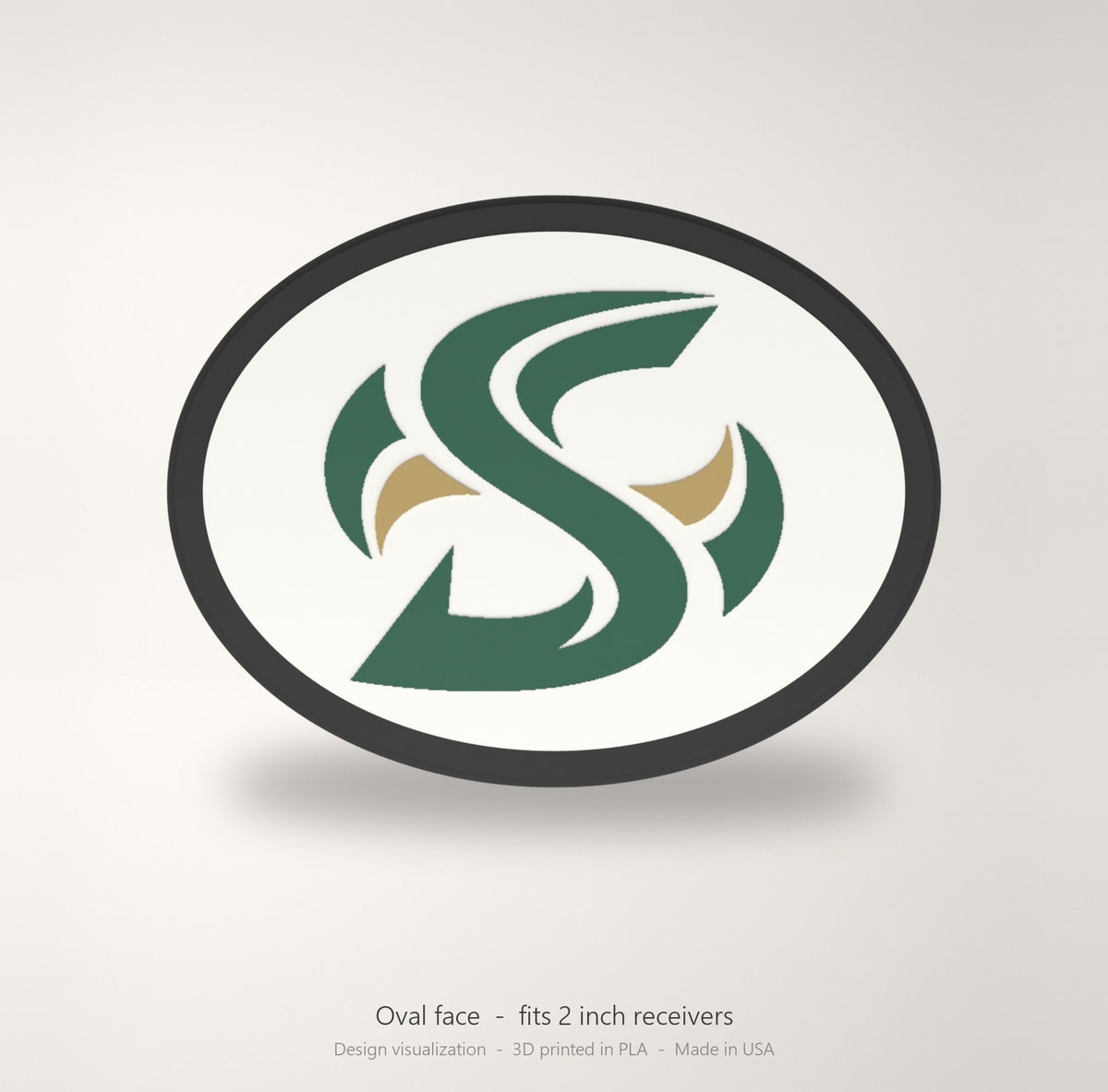 Sacramento State Hornets Oval Trailer Hitch Cover 2 Inch Receiver