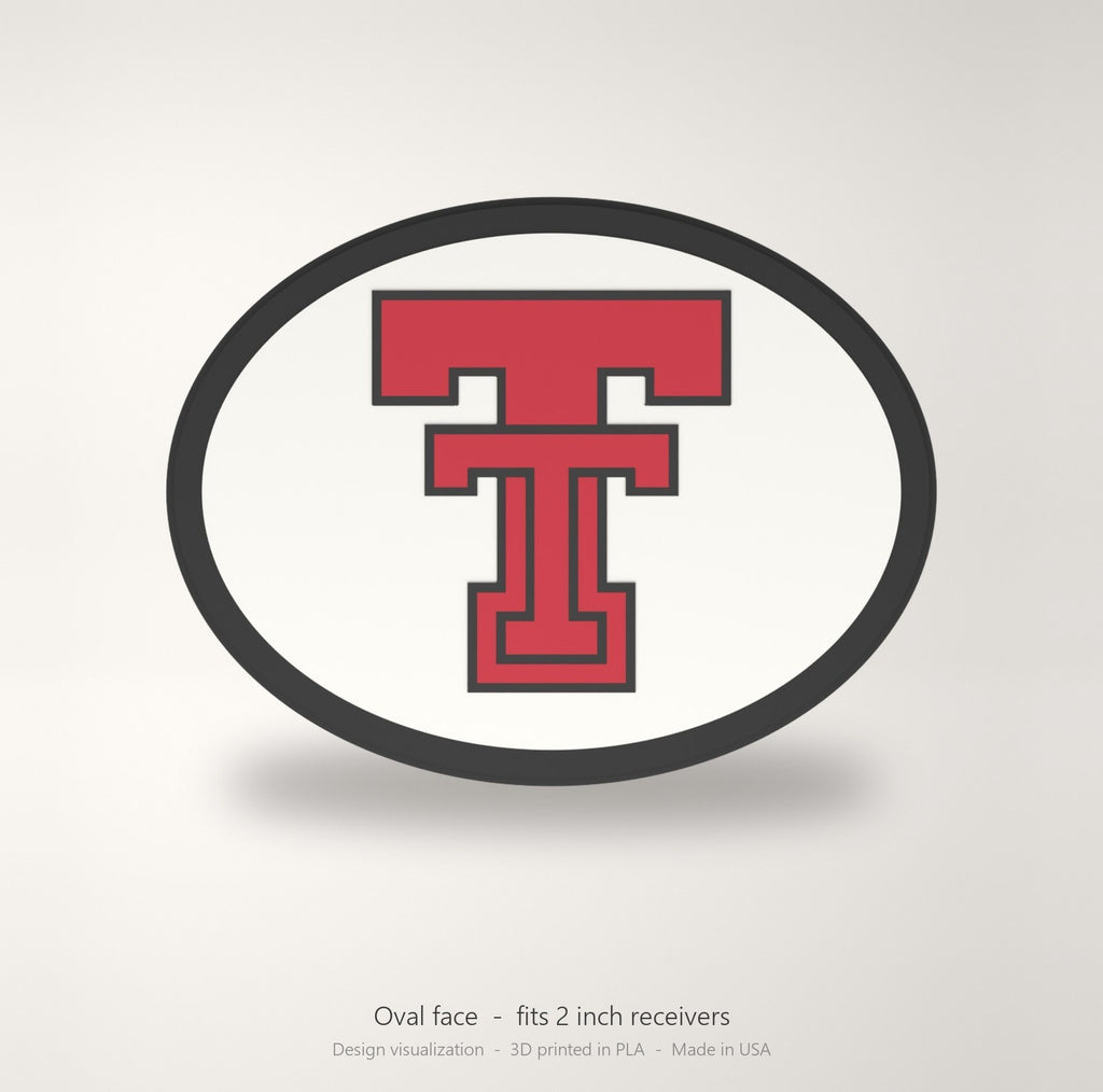 Texas Tech Red Raiders TTU Oval Trailer Hitch Cover 2 Inch Receiver