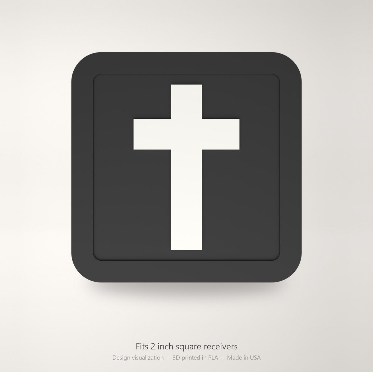 Christian Cross Jesus Hitch Cover 2 Inch Receiver Black White Truck SUV Tow