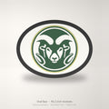 Colorado State Rams CSU Oval Trailer Hitch Cover 2 Inch Receiver