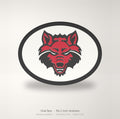 Arkansas State Red Wolves Oval Trailer Hitch Cover 2 Inch Receiver