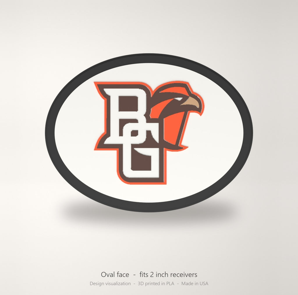 Bowling Green Falcons Oval Trailer Hitch Cover 2 Inch Receiver