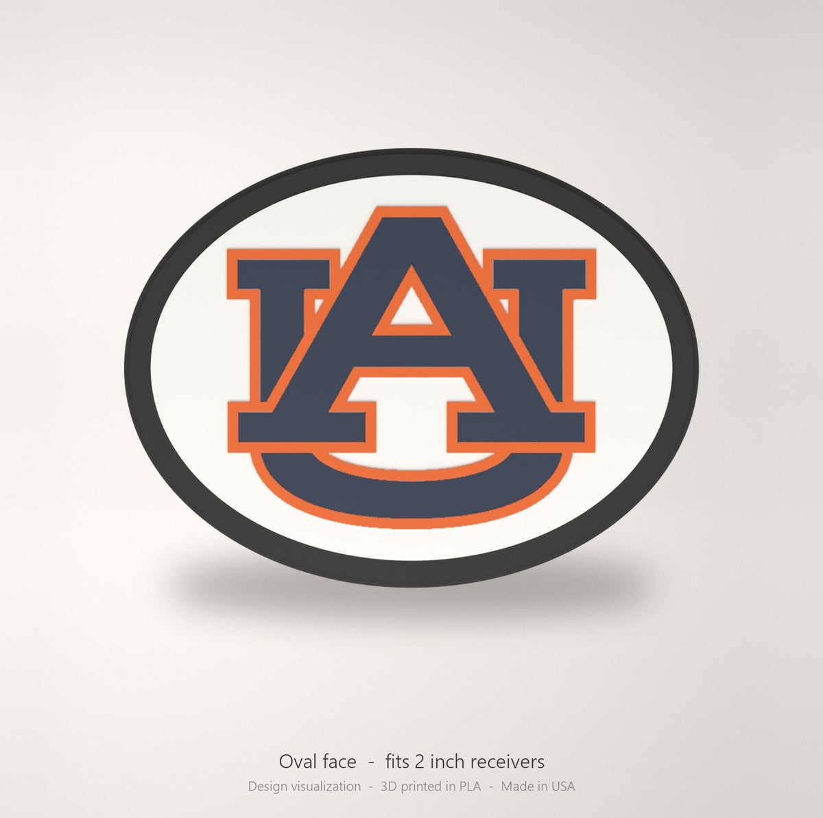 Auburn Tigers Oval Trailer Hitch Cover 2 Inch Receiver Round