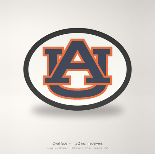Auburn Tigers Oval Trailer Hitch Cover 2 Inch Receiver Round