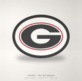 UGA Georgia Bulldogs Dawgs Football Oval Trailer Hitch Cover 2 Inch Receiver