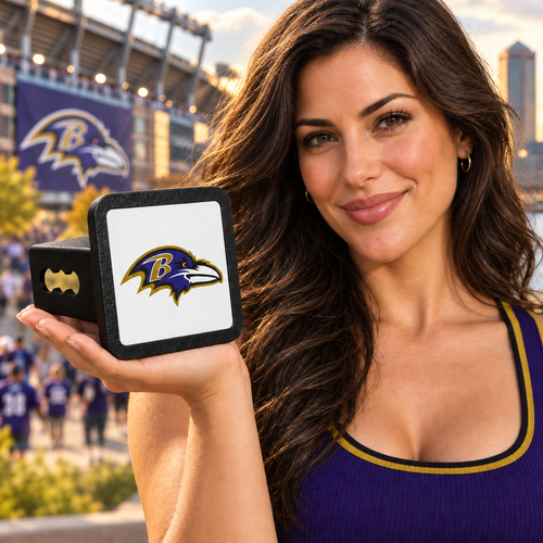 Baltimore Ravens NFL Trailer Hitch Cover 2 Inch Receiver