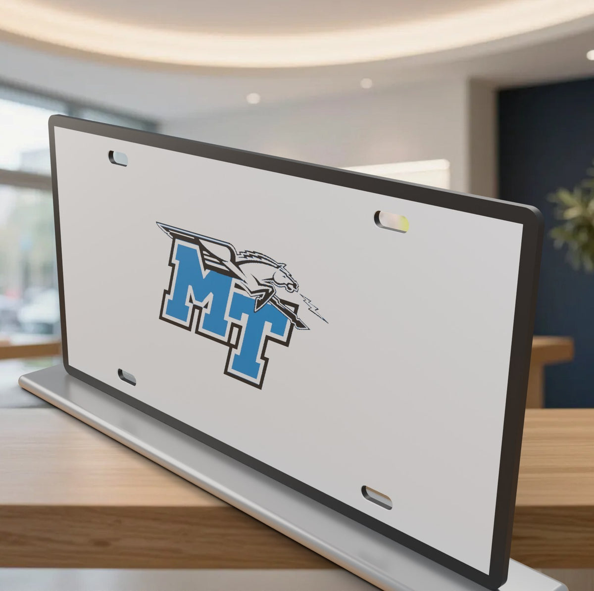 Middle Tennessee Blue Raiders MTSU License Plate Car Tag 12x6 Front