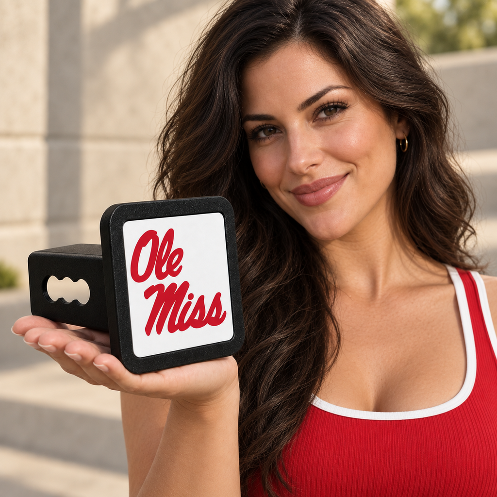 Ole Miss Rebels Trailer Hitch Cover 2 Inch Receiver