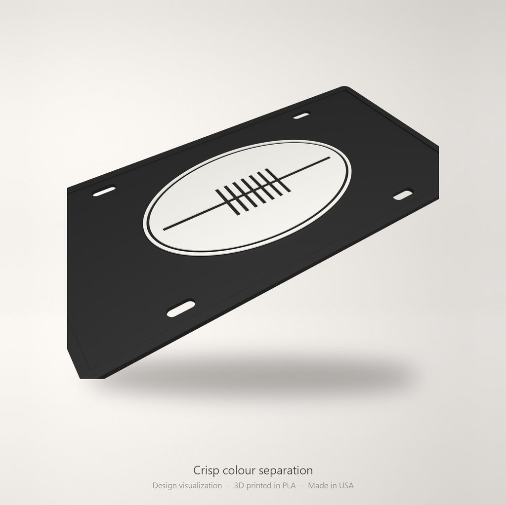 Football License Plate Car Tag 12x6 Black White Front Novelty Vanity Sports