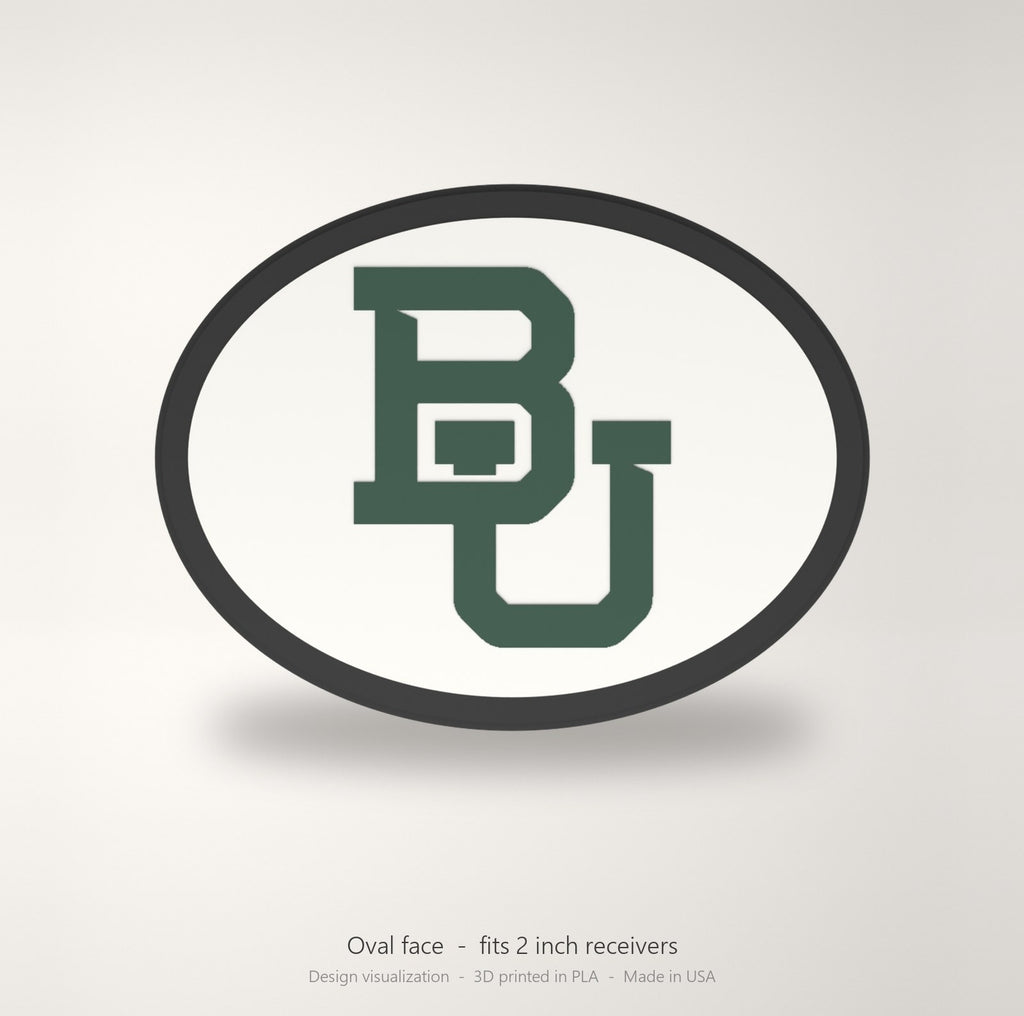Baylor Bears Oval Trailer Hitch Cover 2 Inch Receiver Round