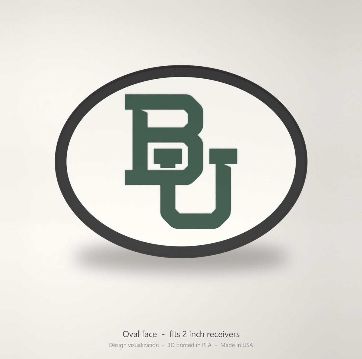 Baylor Bears Oval Trailer Hitch Cover 2 Inch Receiver Round