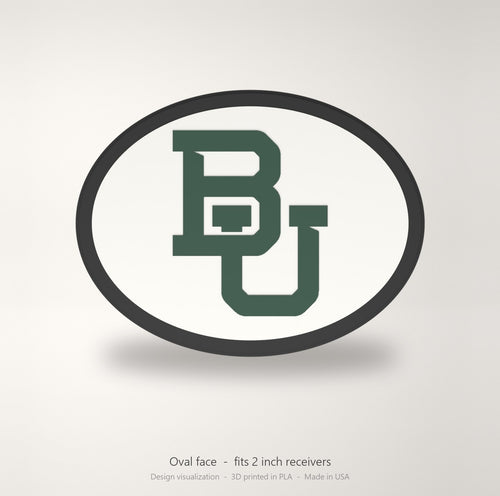 Baylor Bears Oval Trailer Hitch Cover 2 Inch Receiver Round
