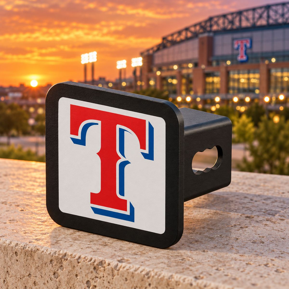 Texas Rangers MLB Baseball Trailer Hitch Cover 2 Inch Receiver