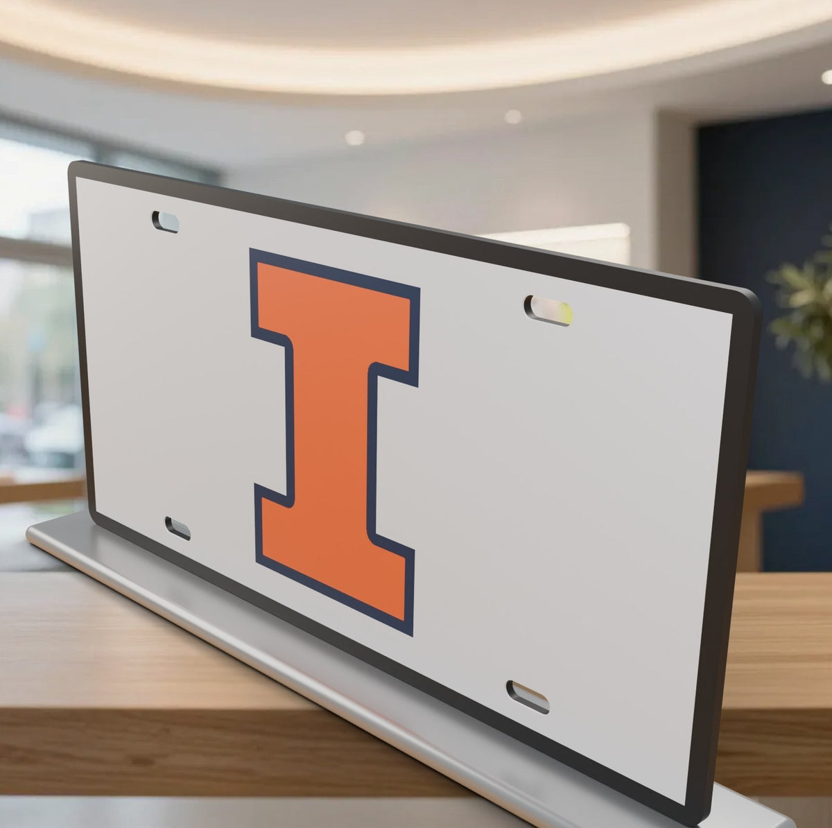 Illinois Fighting Illini College Football License Plate Car Tag 12x6 Front