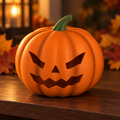 Spooky Jack O Lantern Pumpkin Halloween Decorations Orange Table Decor LED Ready