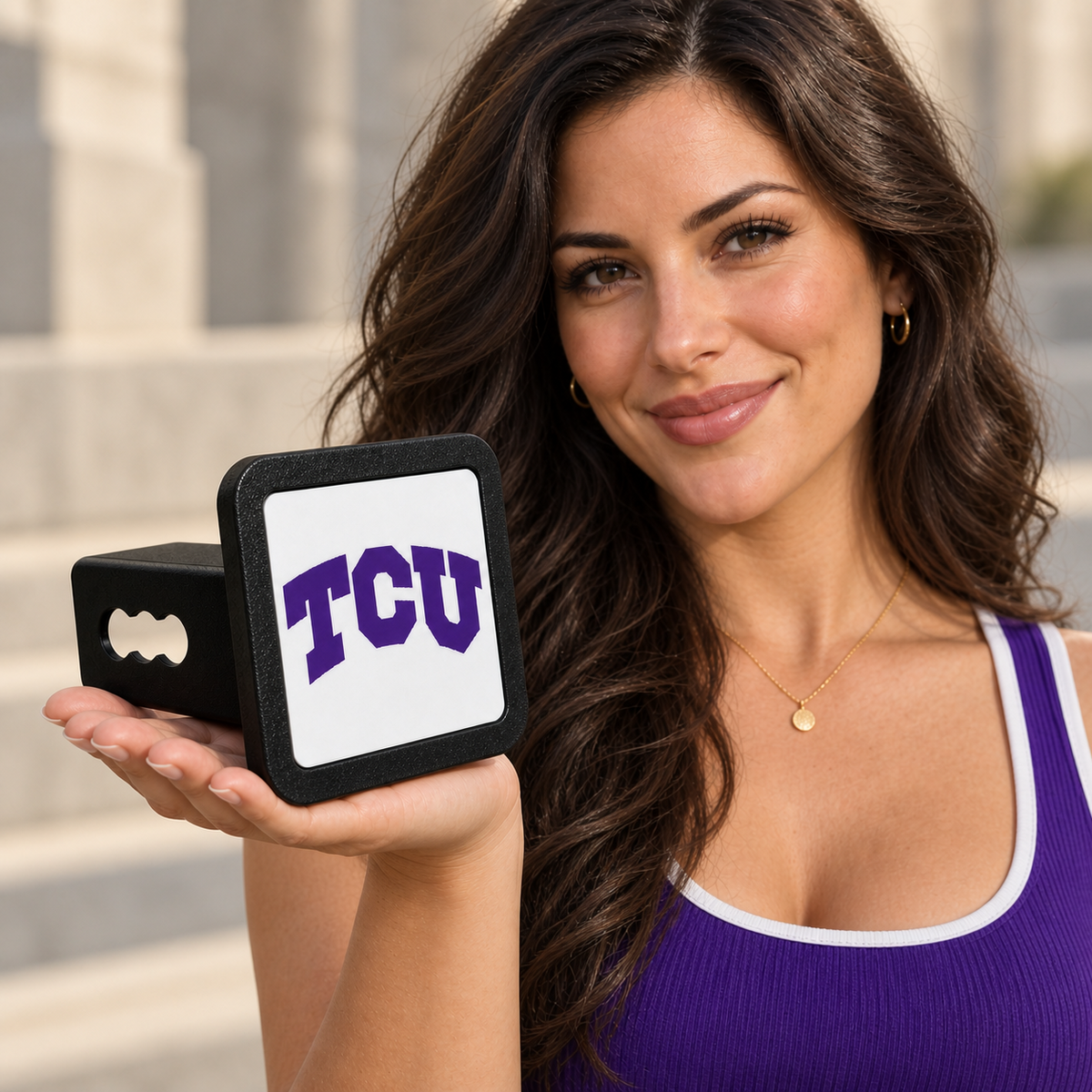 TCU Horned Frogs Trailer Hitch Cover 2 Inch Receiver
