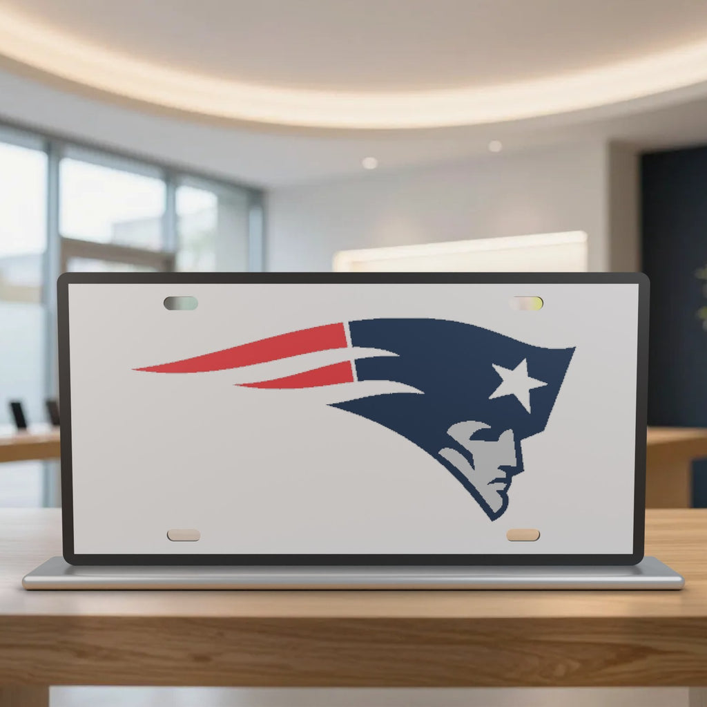 New England Patriots Football License Plate Car Tag 12x6 Front Novelty Vanity