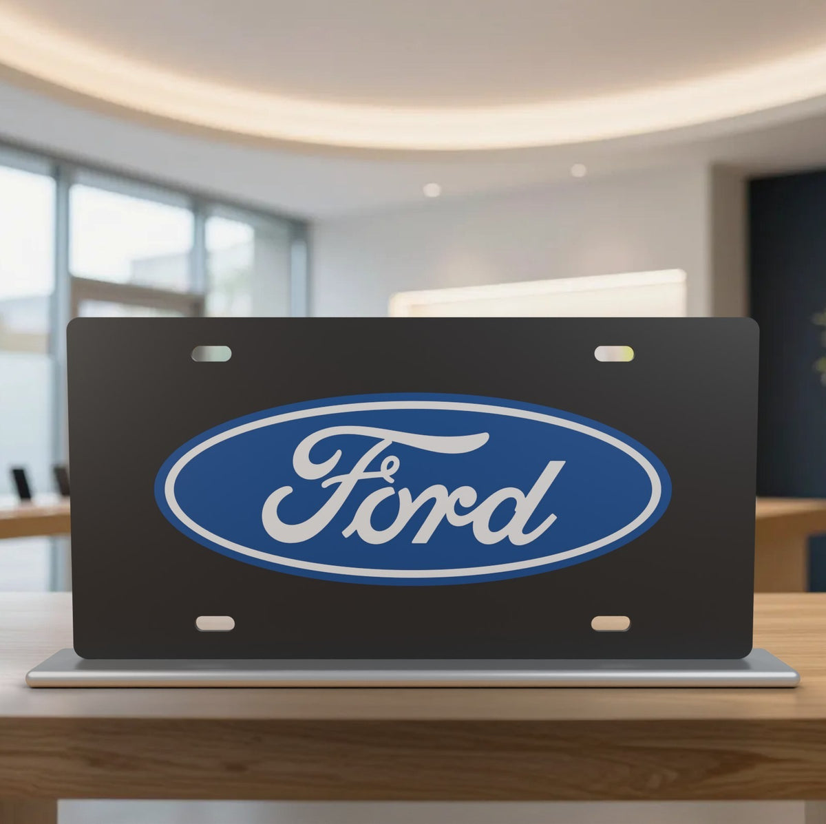 Ford Black Face License Plate Car Tag 12x6 Slotted Front Novelty Vanity
