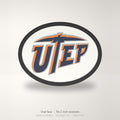 UTEP Miners Oval Trailer Hitch Cover 2 Inch Receiver