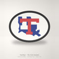 Louisiana Tech Bulldogs Oval Trailer Hitch Cover 2 Inch Receiver