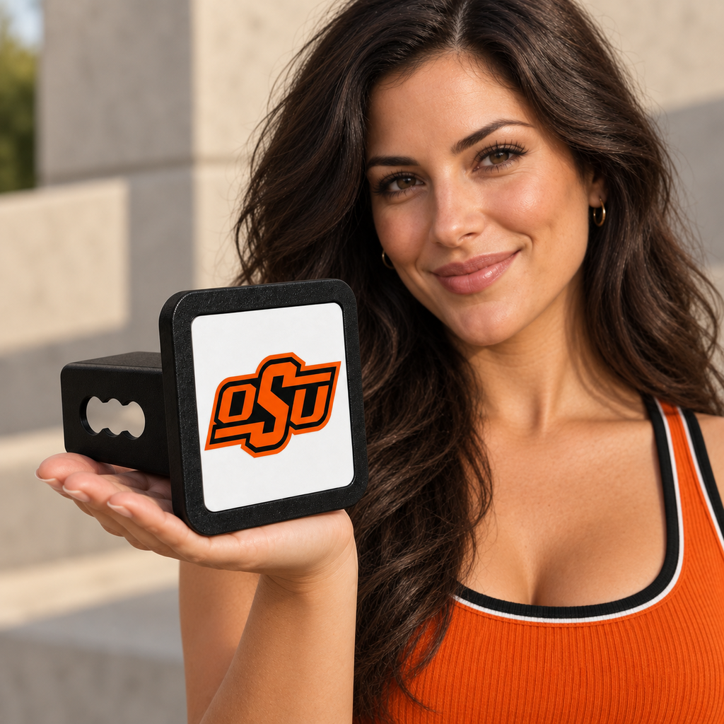 Oklahoma State Cowboys Trailer Hitch Cover 2 Inch Receiver