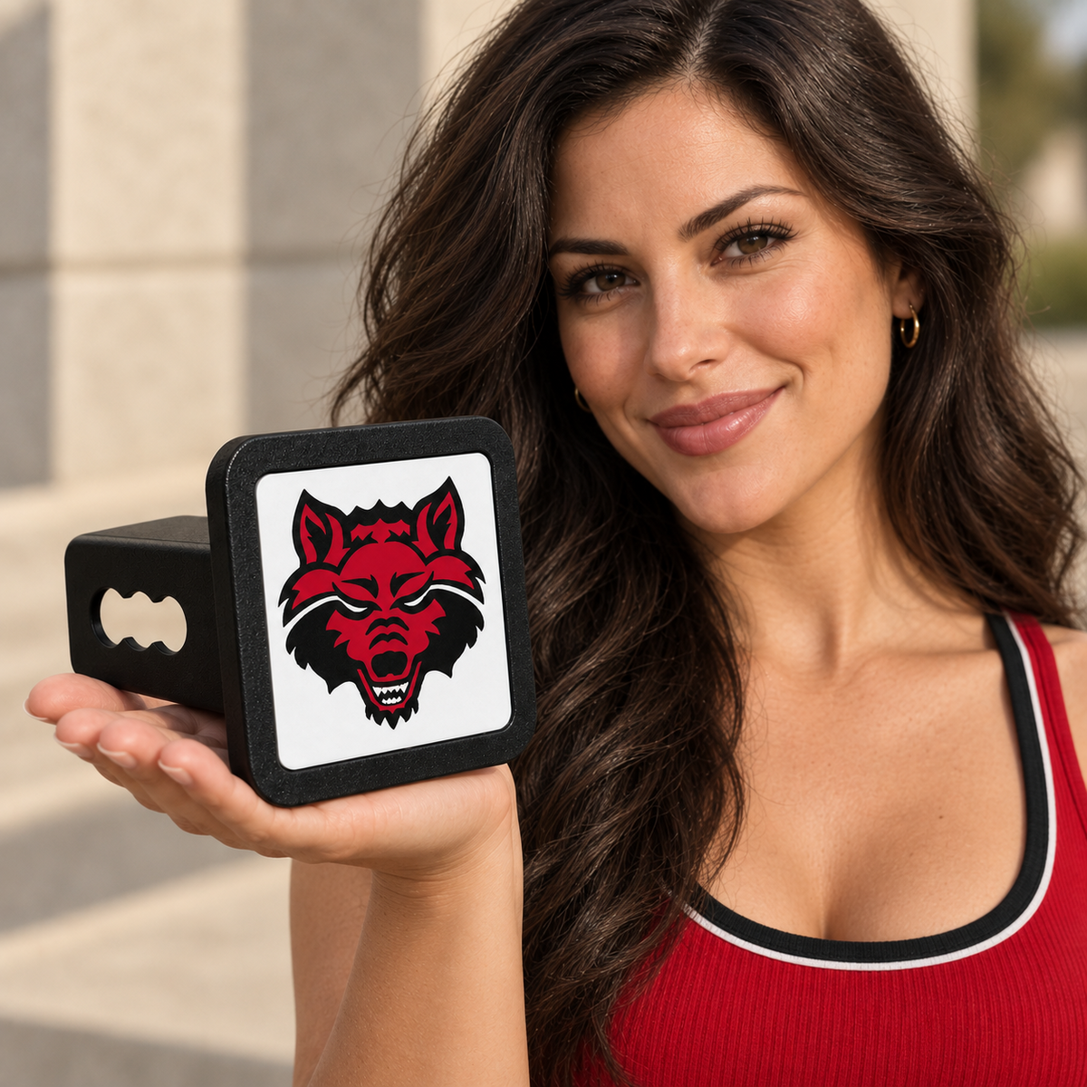 Arkansas State Red Wolves Trailer Hitch Cover 2 Inch Receiver