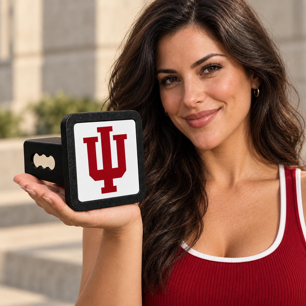 Indiana Hoosiers Trailer Hitch Cover 2 Inch Receiver