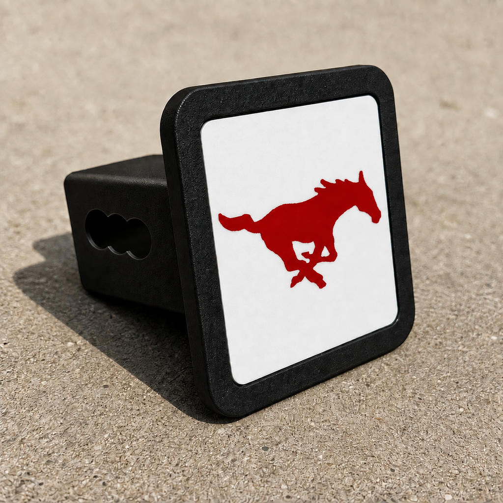SMU Mustangs Trailer Hitch Cover 2 Inch Receiver