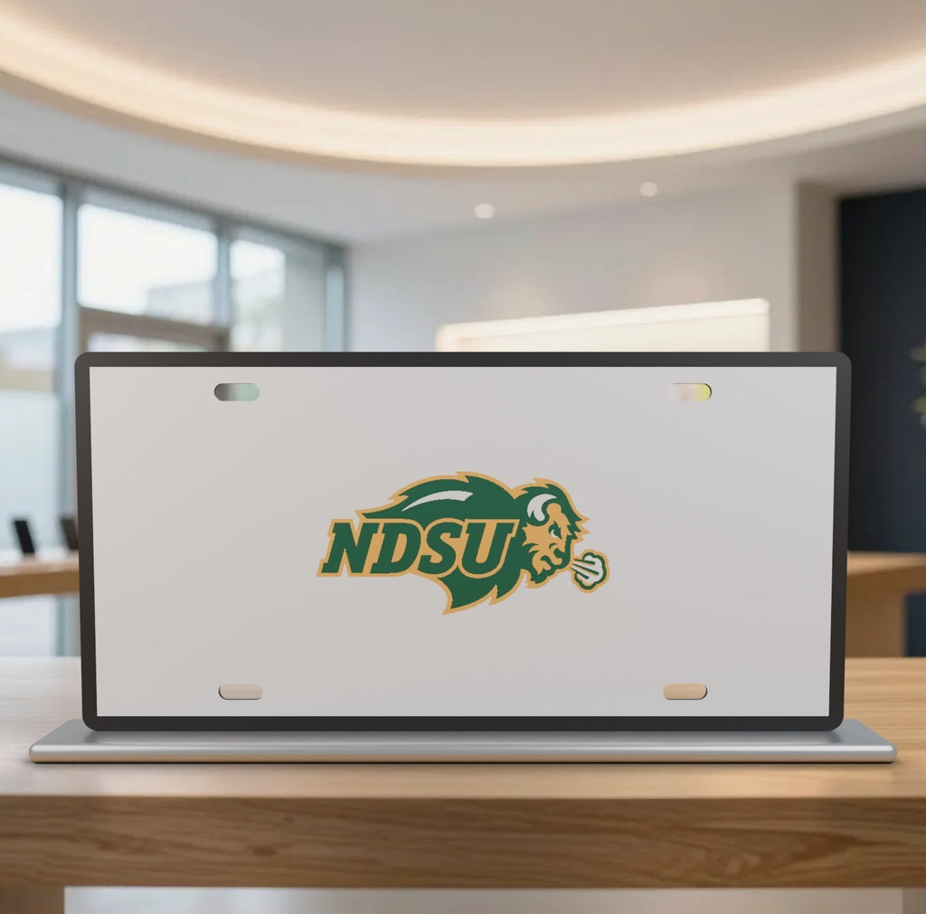 North Dakota State Bison NDSU License Plate Car Tag 12x6 Front