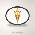 Arizona State Sun Devils ASU Oval Trailer Hitch Cover 2 Inch Receiver