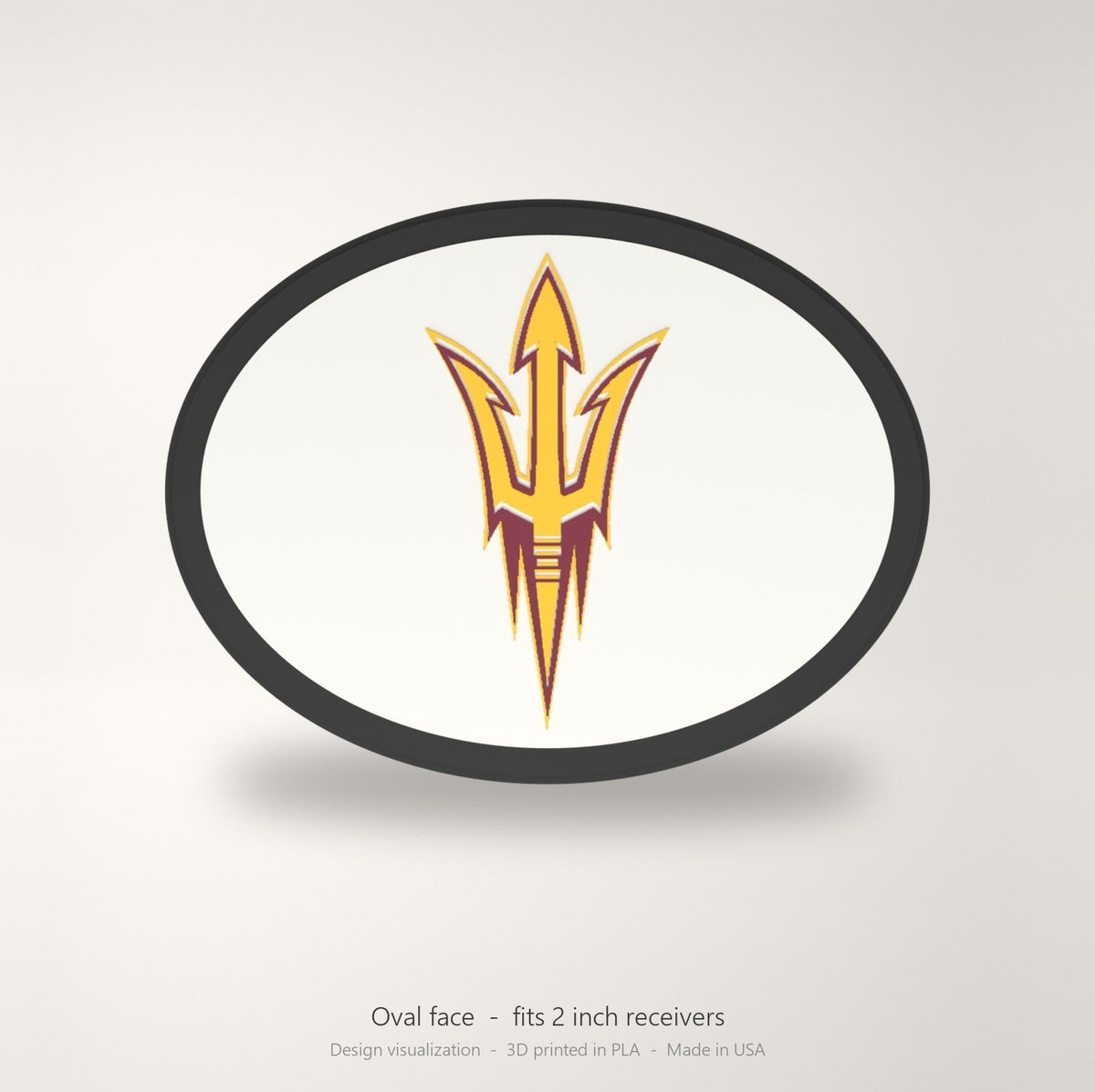 Arizona State Sun Devils ASU Oval Trailer Hitch Cover 2 Inch Receiver