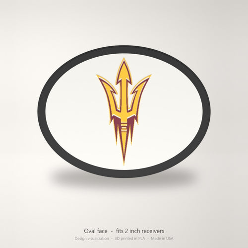 Arizona State Sun Devils ASU Oval Trailer Hitch Cover 2 Inch Receiver