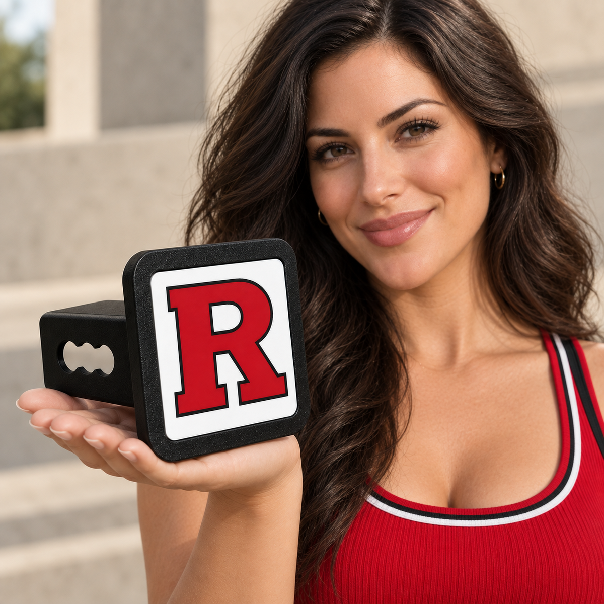Rutgers Scarlet Knights Trailer Hitch Cover 2 Inch Receiver