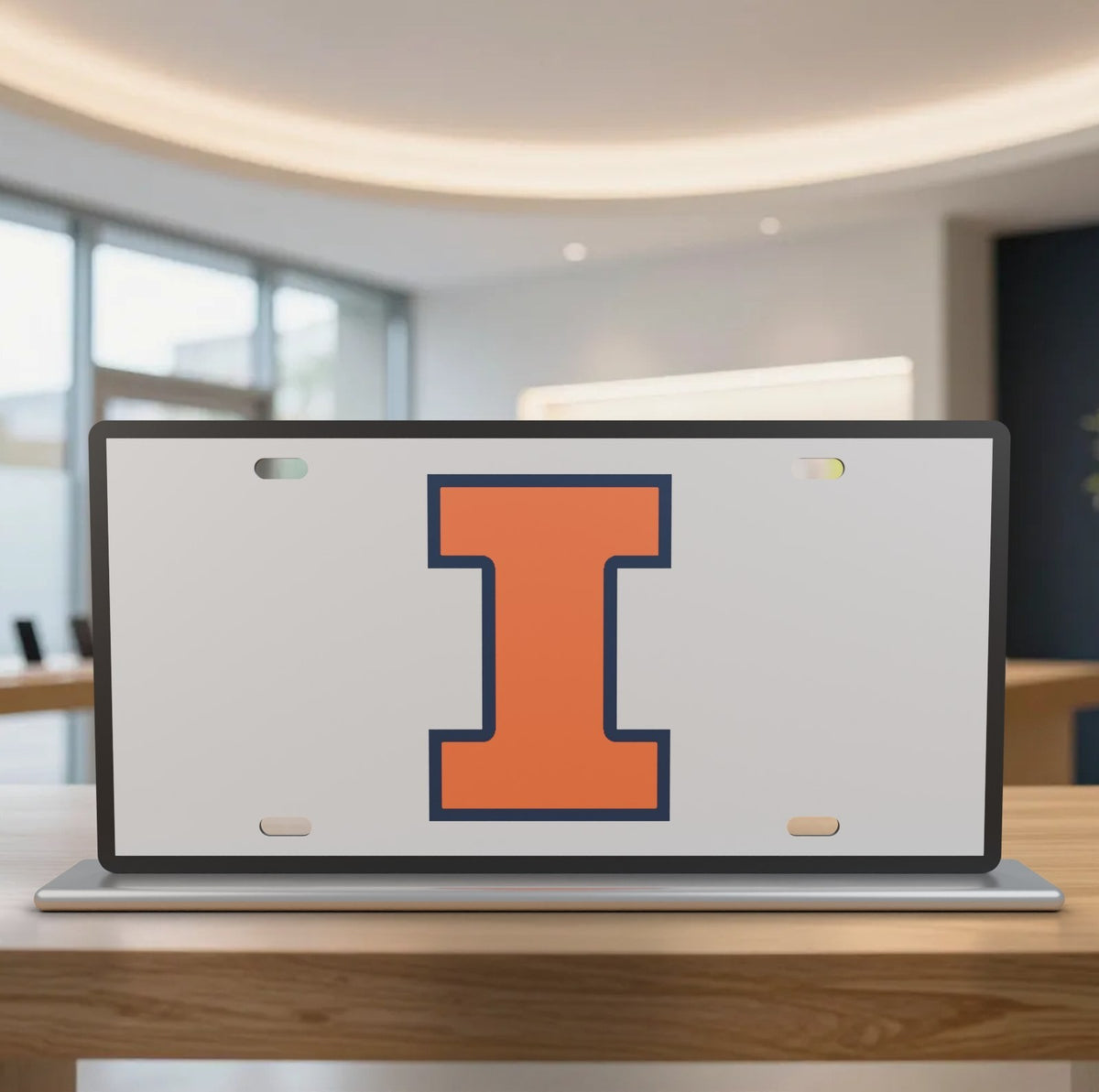 Illinois Fighting Illini College Football License Plate Car Tag 12x6 Front