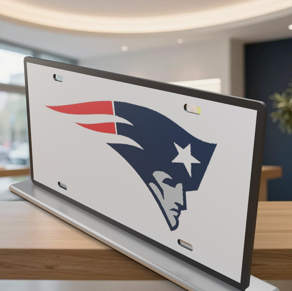 New England Patriots Football License Plate Car Tag 12x6 Front Novelty Vanity